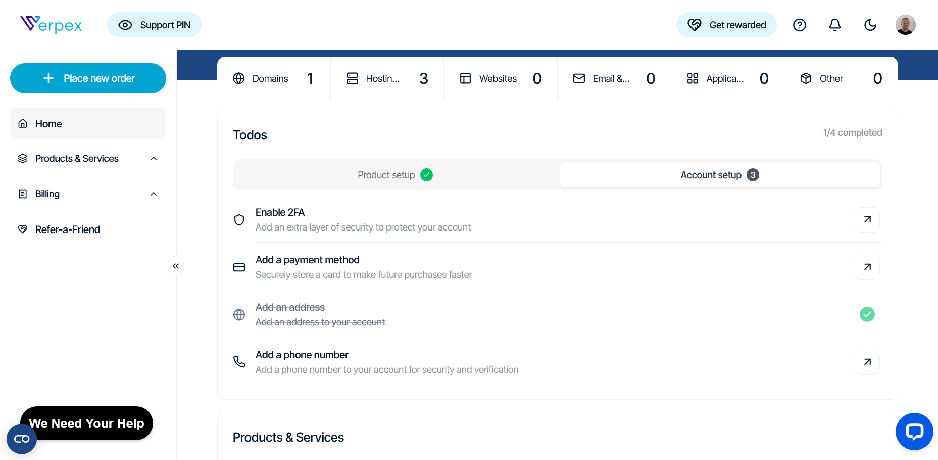 screenshot of Todos tab