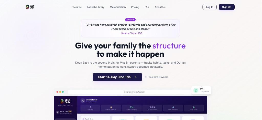 Completed web application homepage generated by the AI app builder