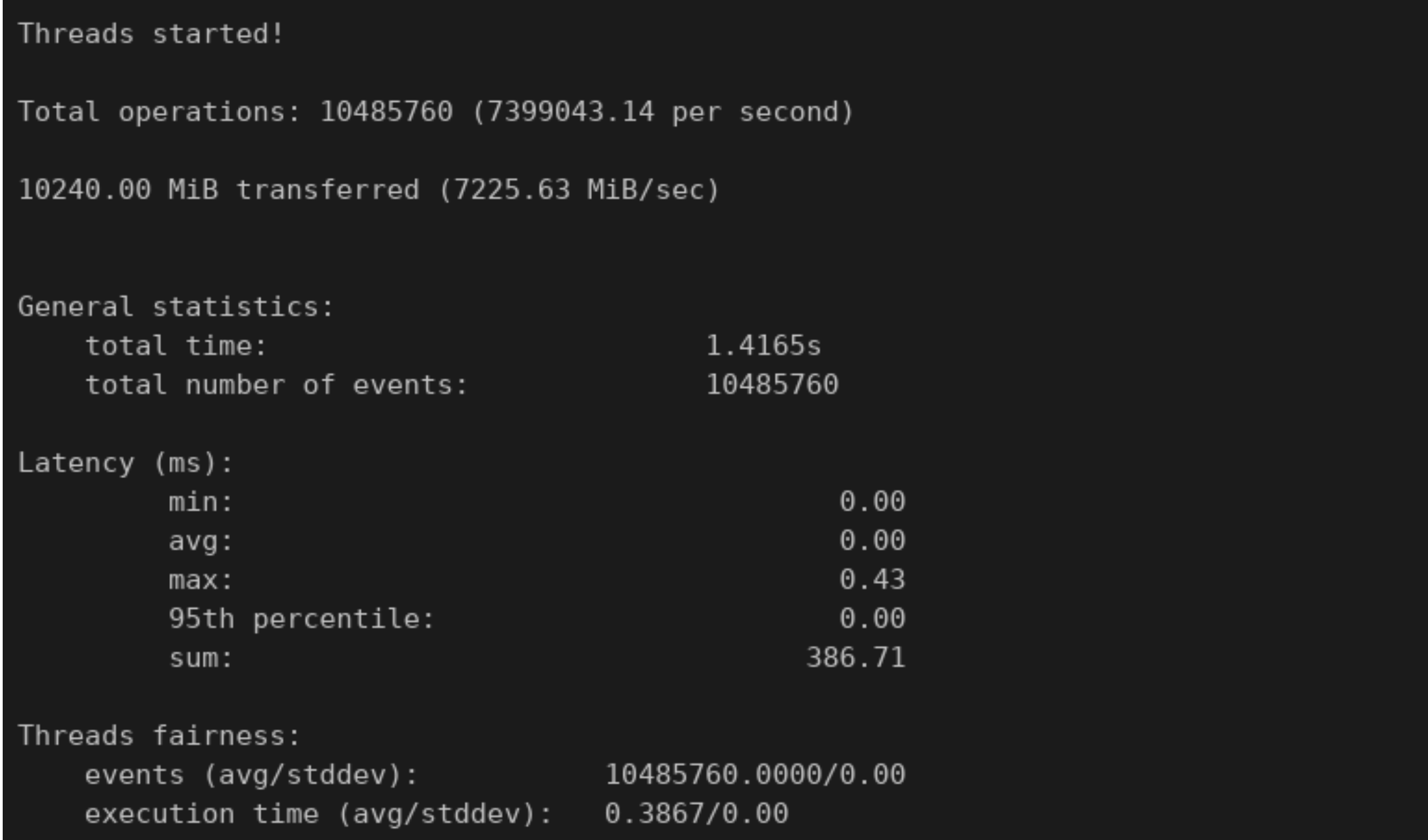 screenshot of IPServer One Hong Kong NovaCloud Sequintial Read test