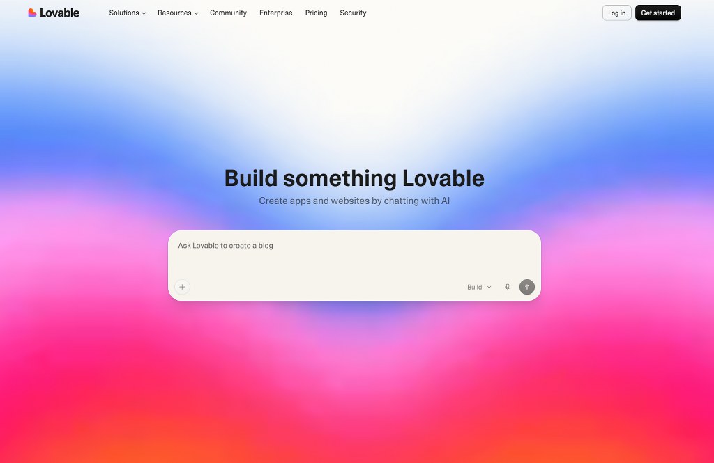 Lovable's website homepage.