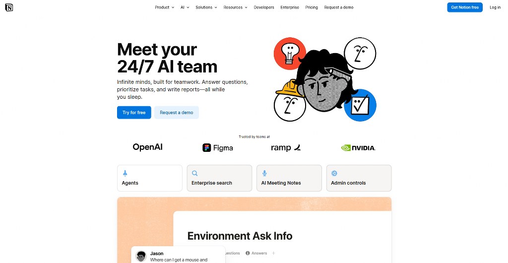 Notion AI website.