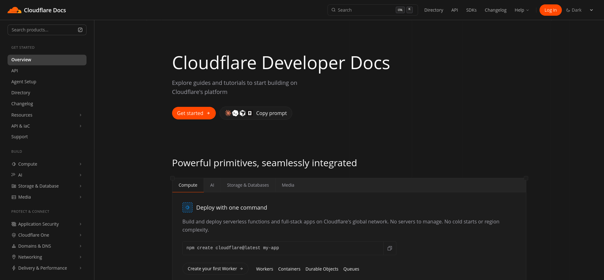 Cloudflare support dashboard during Cloudflare vs Squarespace comparison
