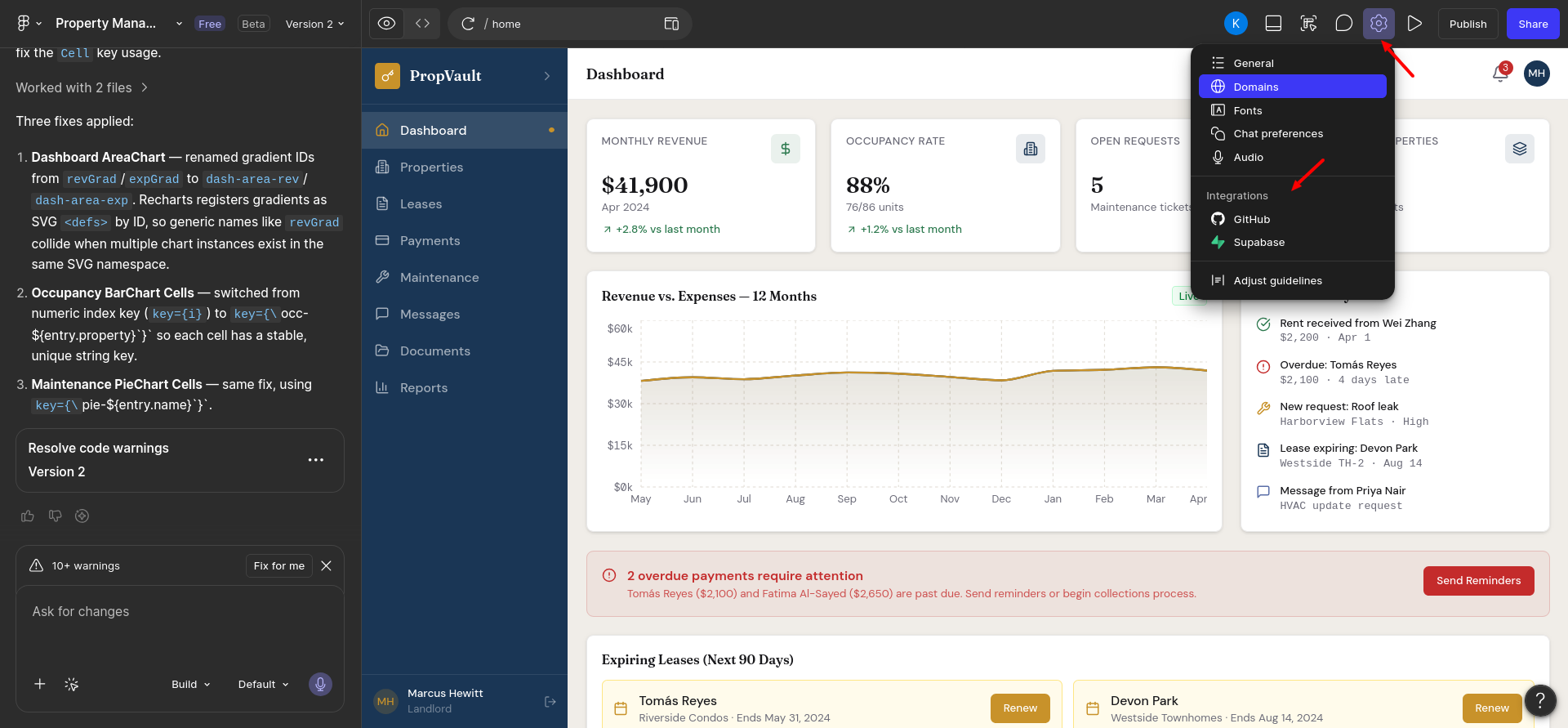 screenshot of Figma Make Integrations