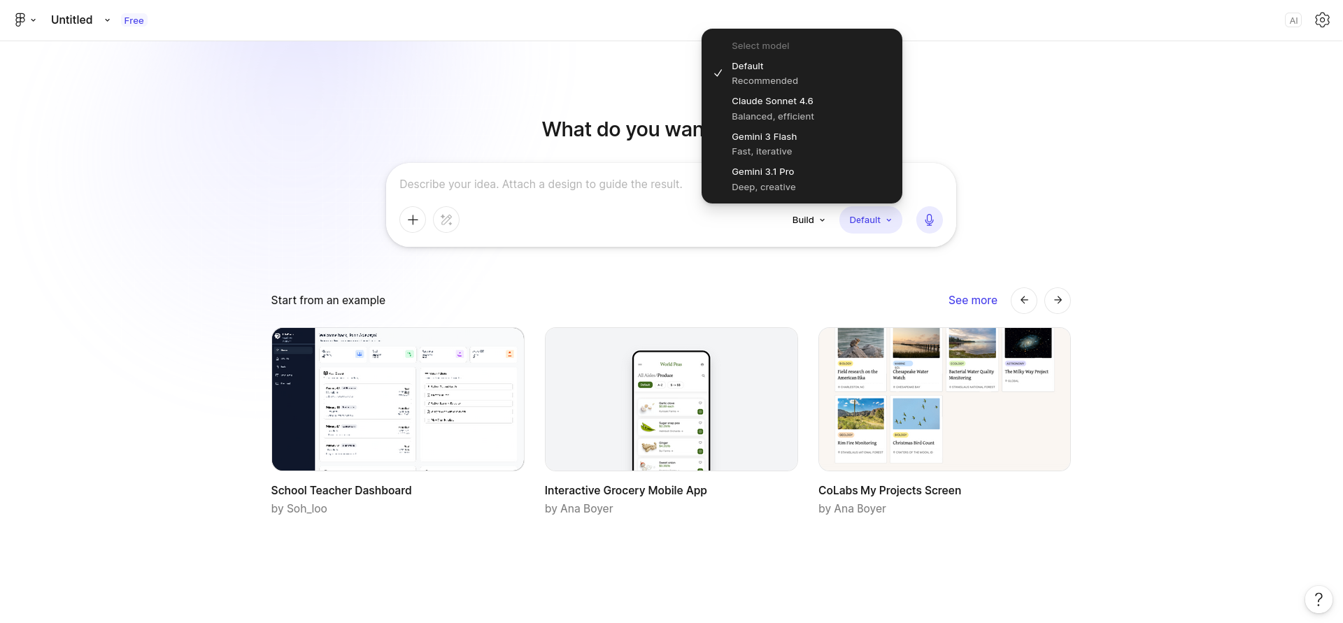 screenshot of Figma Make website