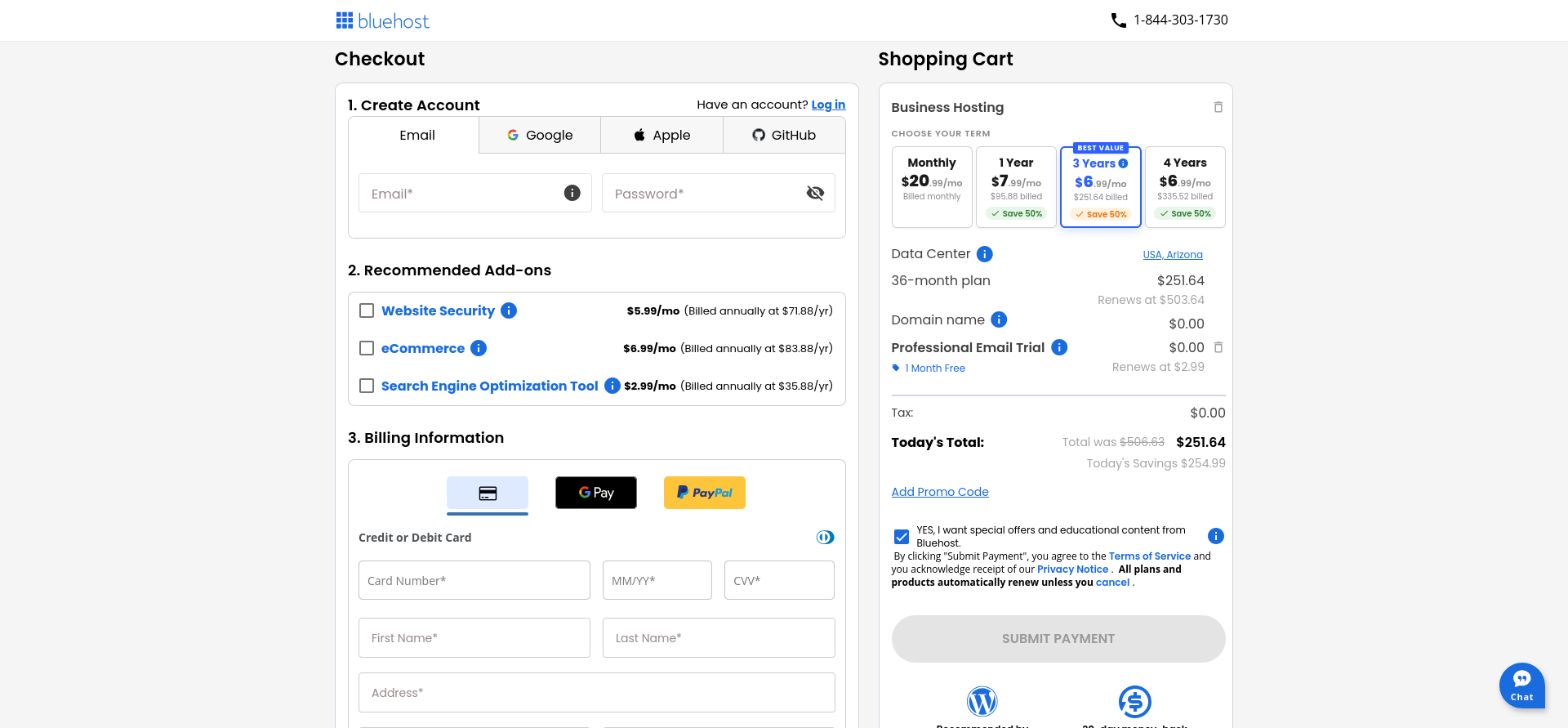 Hostinger VPS signup configuration screen in Hostinger vs GoDaddy comparison