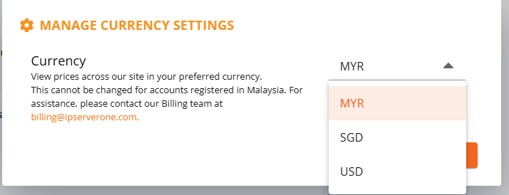 ip server one currency