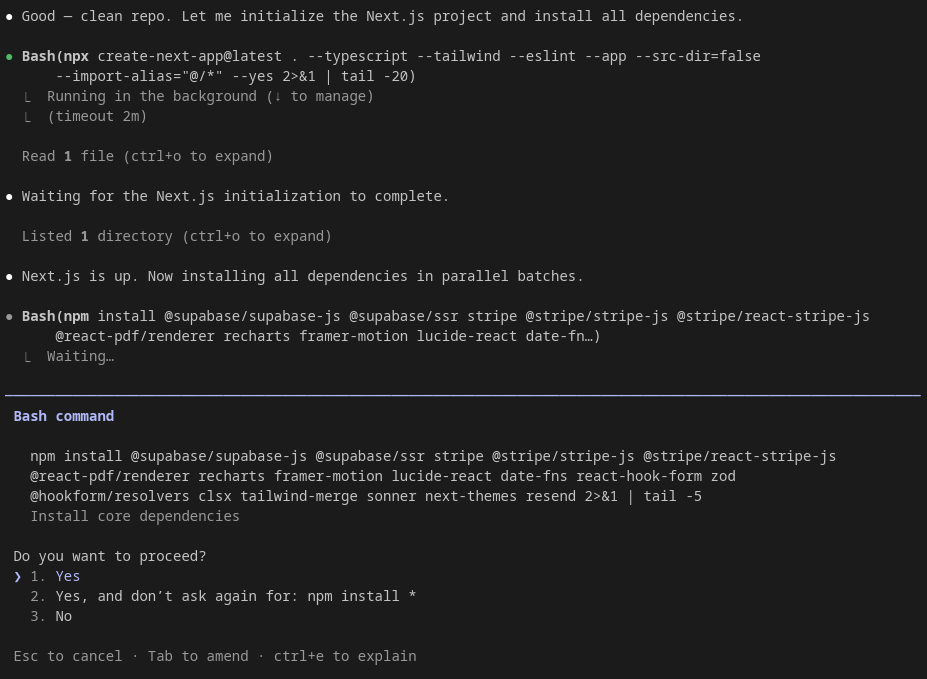 screenshot of Claude Code