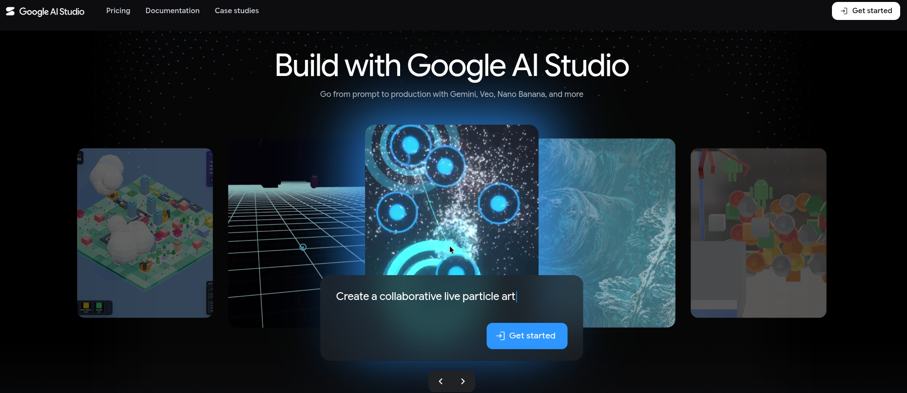 screenshot of Google AI Studio interface