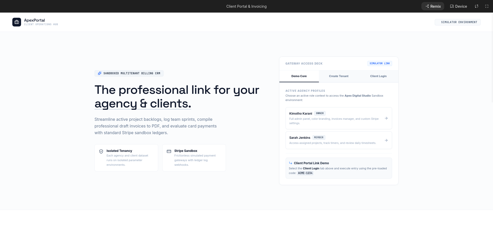 screenshot of Google AI Studio: InvoicePro Build