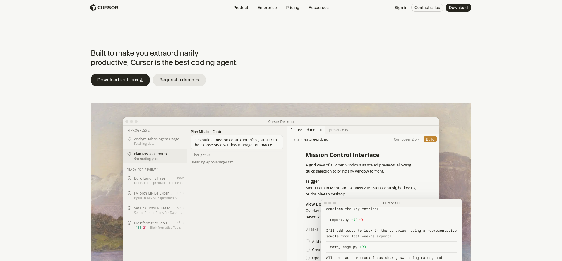screenshot of Cursor Registration and Account Creation