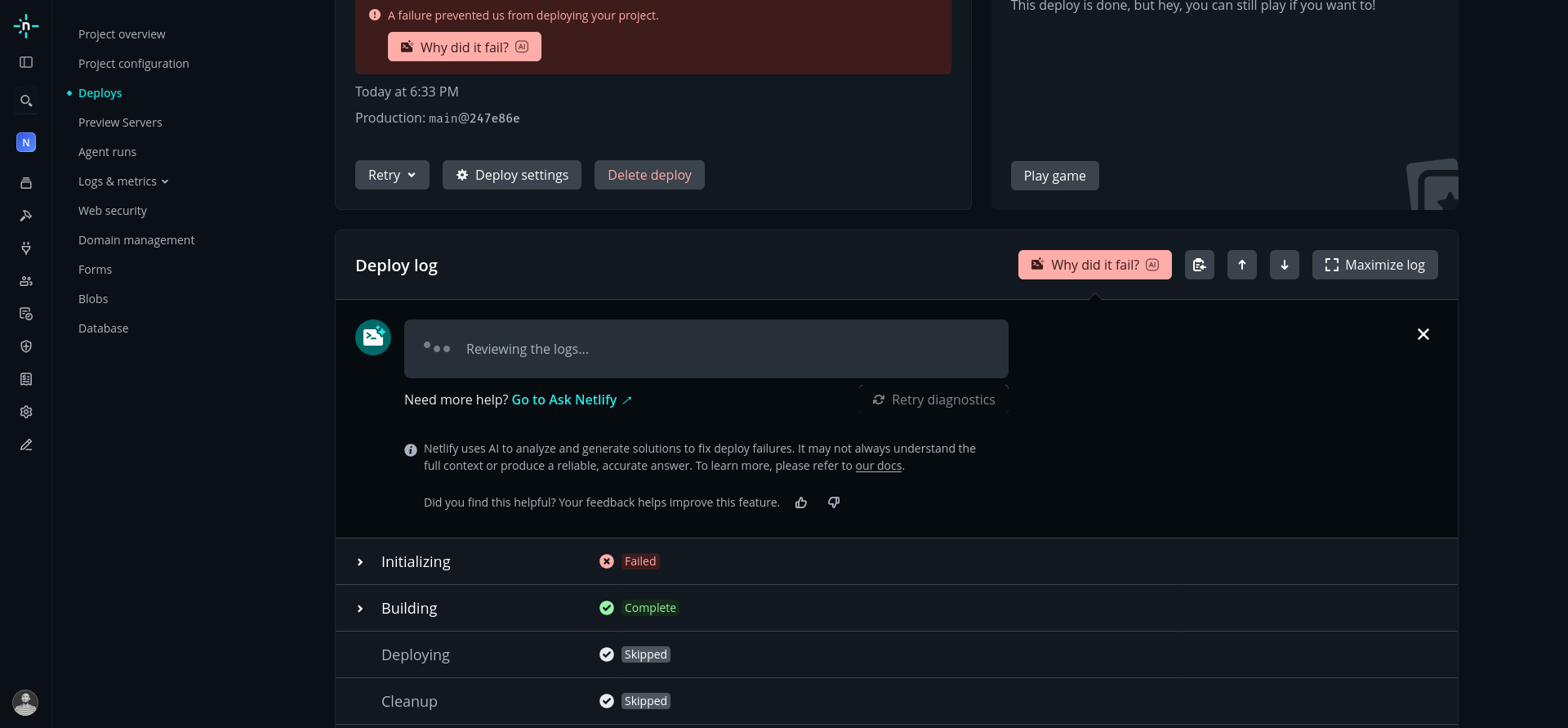 Netlify Django deployment error showing missing pg_config executable