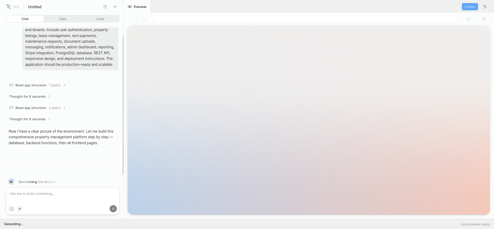 screenshot of Retool AI Chat