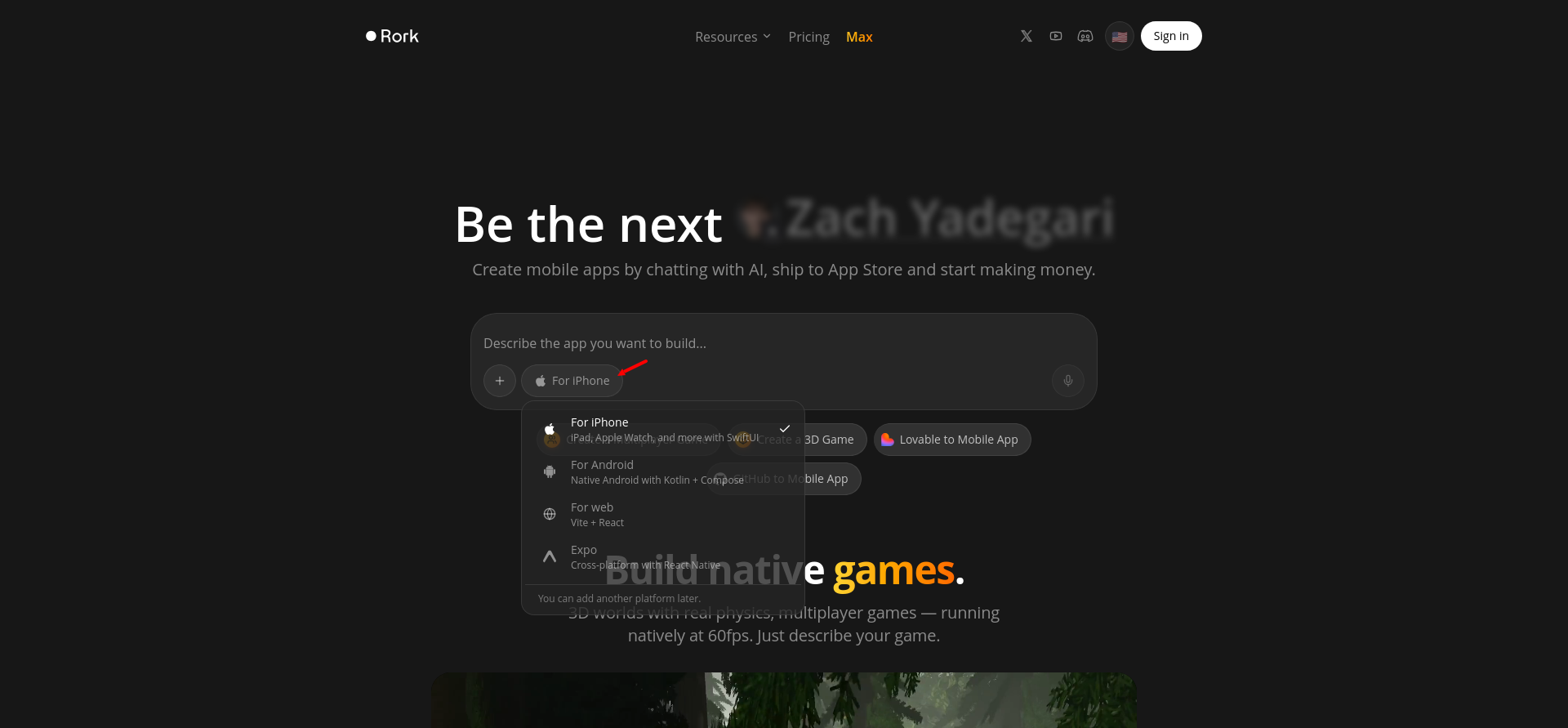 screenshot of supported platforms