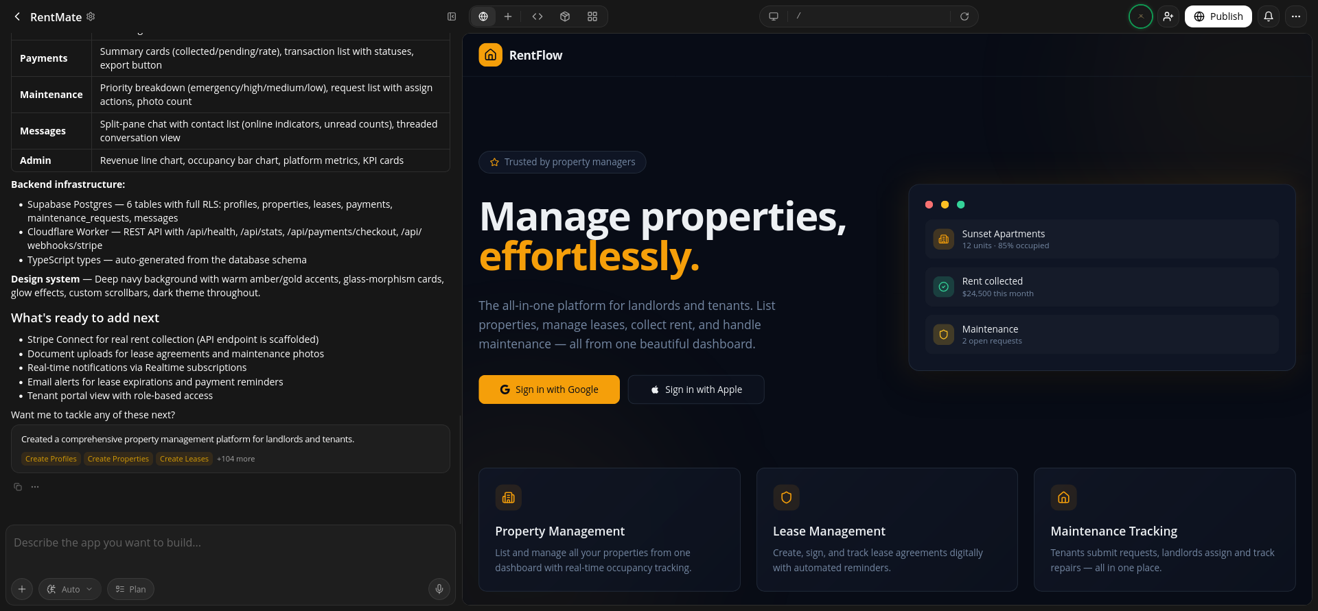 screenshot of the project preview