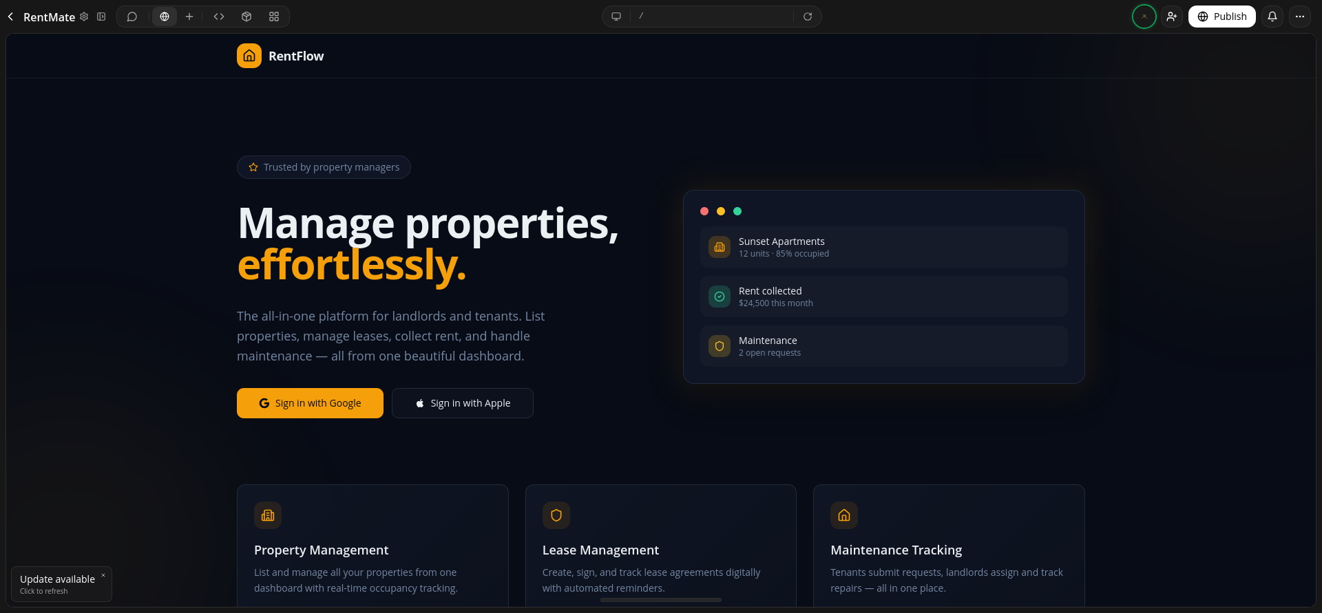 screenshot of the project preview