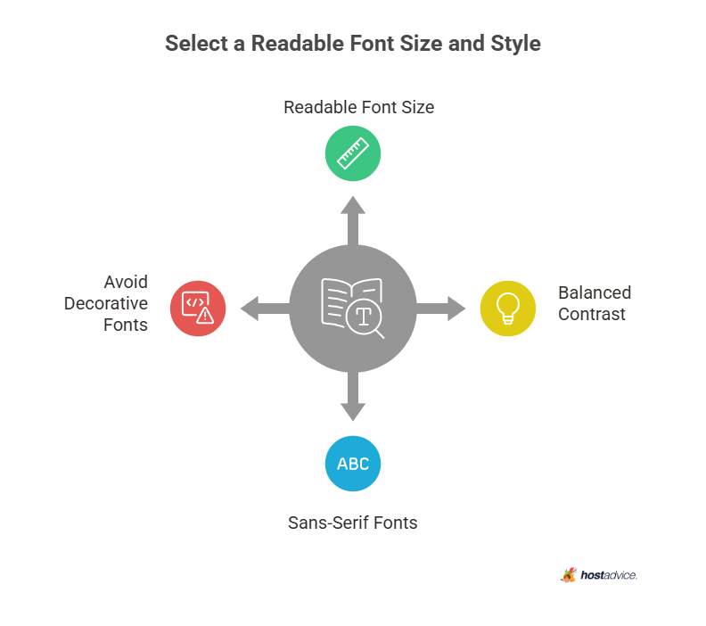 Select a Readable Font Size and Style