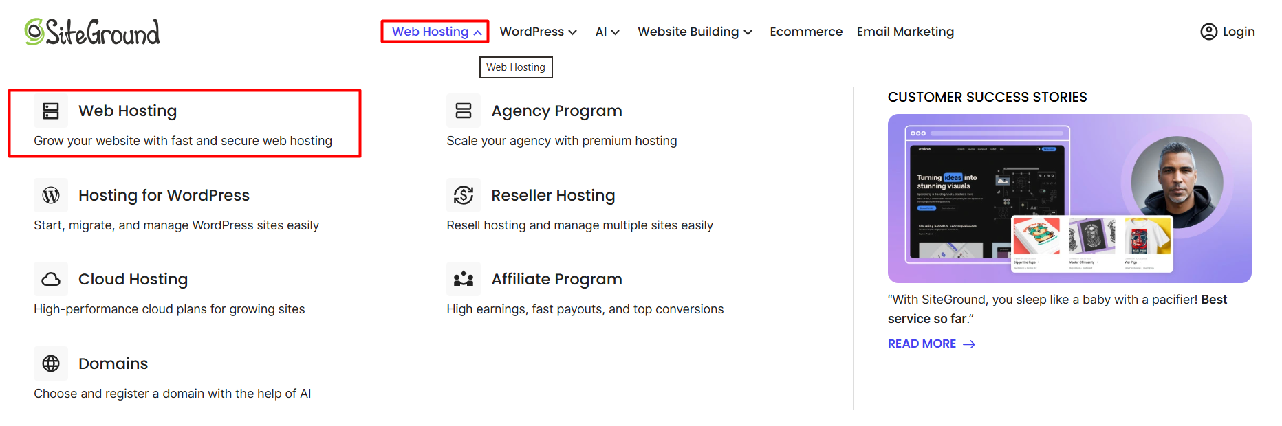 SiteGround checkout and signup page