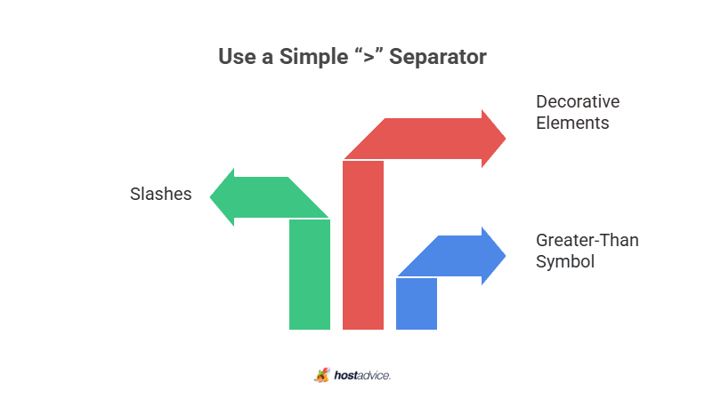Use a Simple '>' Separator