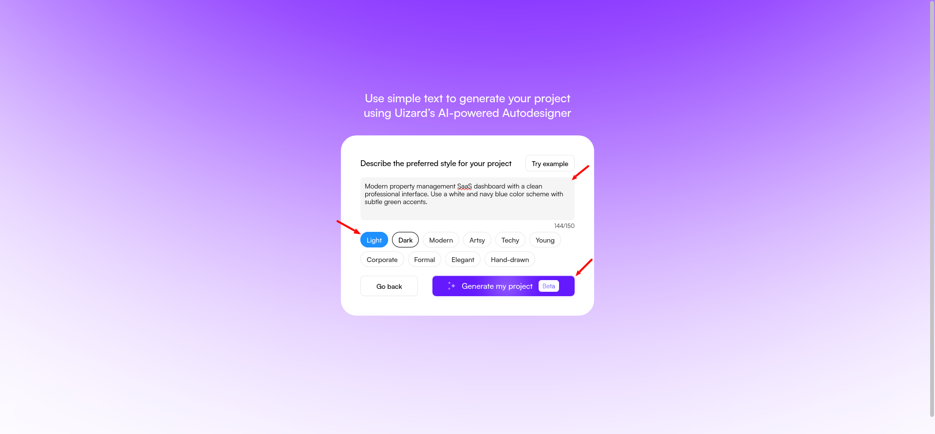 screenshot of my prompt