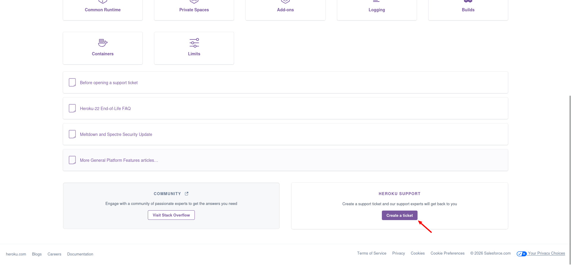 Heroku support topic selector and article suggestions