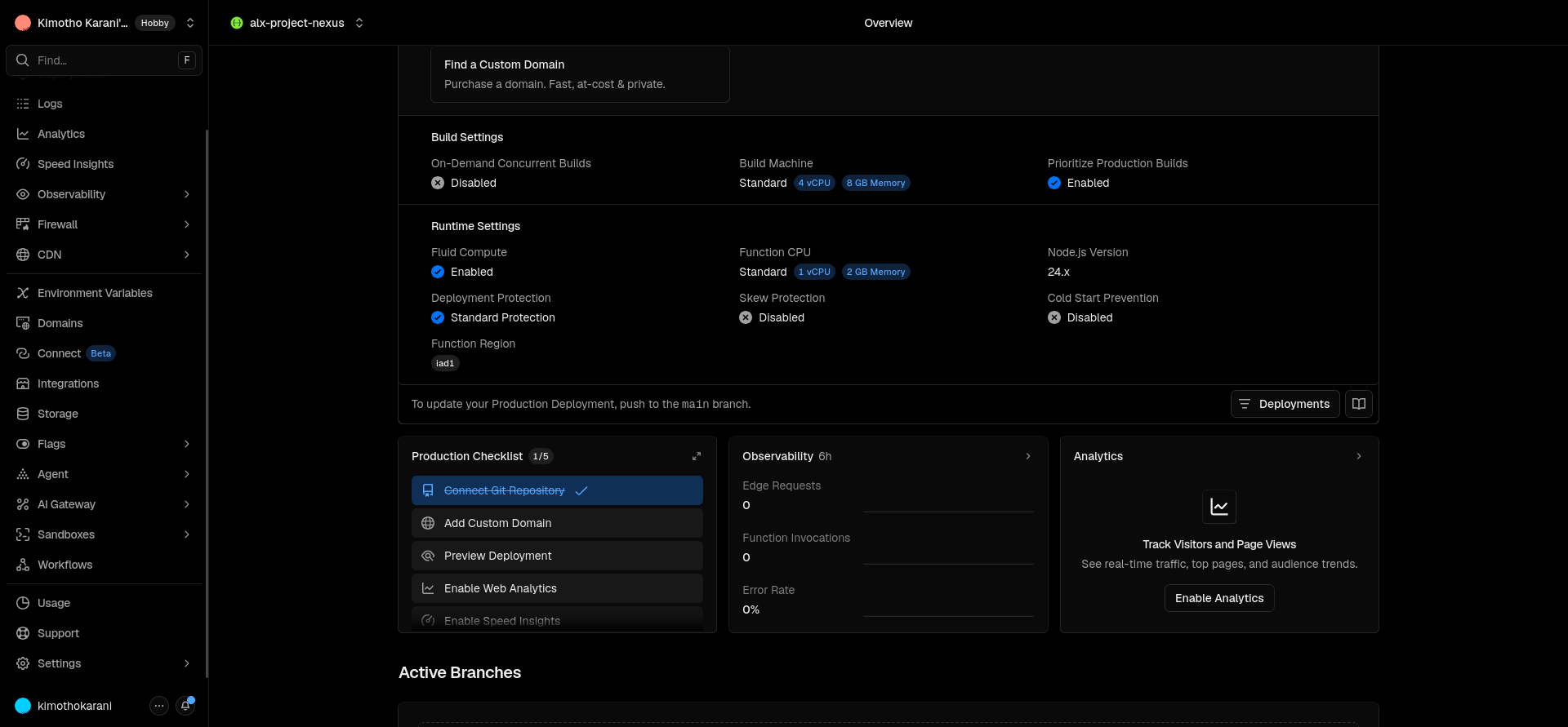 Vercel production checklist after deployment