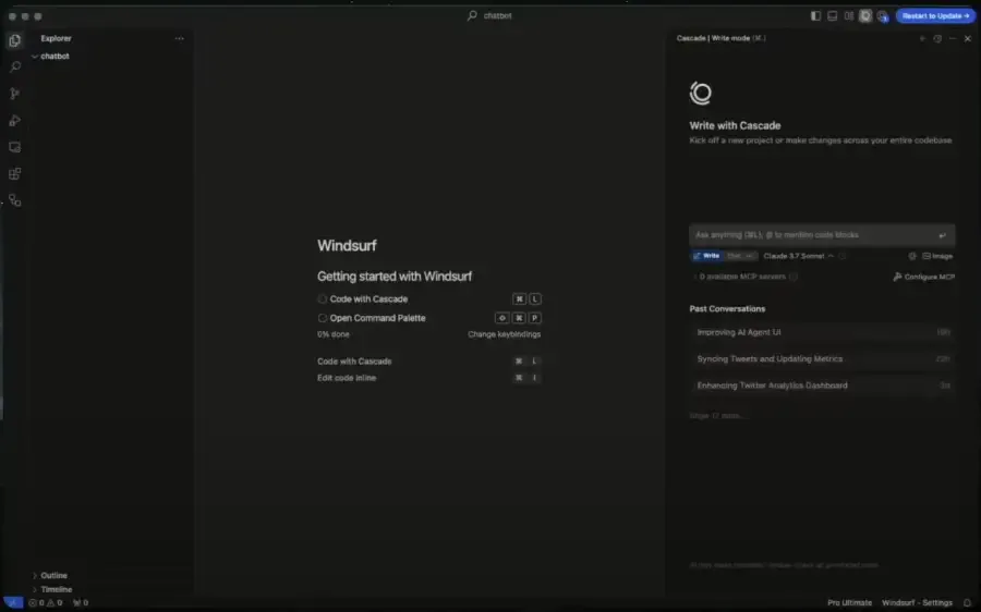 screenshot of Windsurf interface