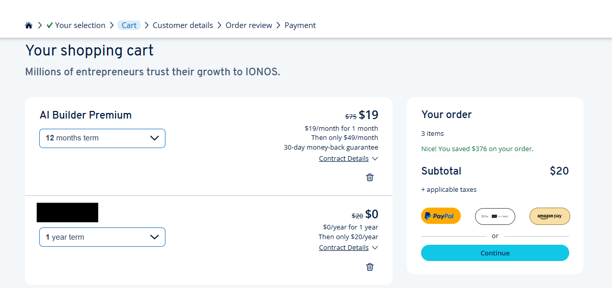 Cómo usar y activar los códigos de cupón de IONOS AI App Builder