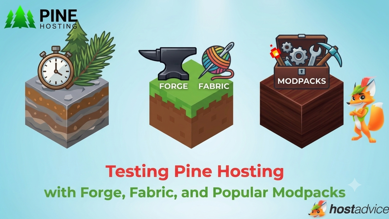 Pine Hosting Banner for Testing Modpacks