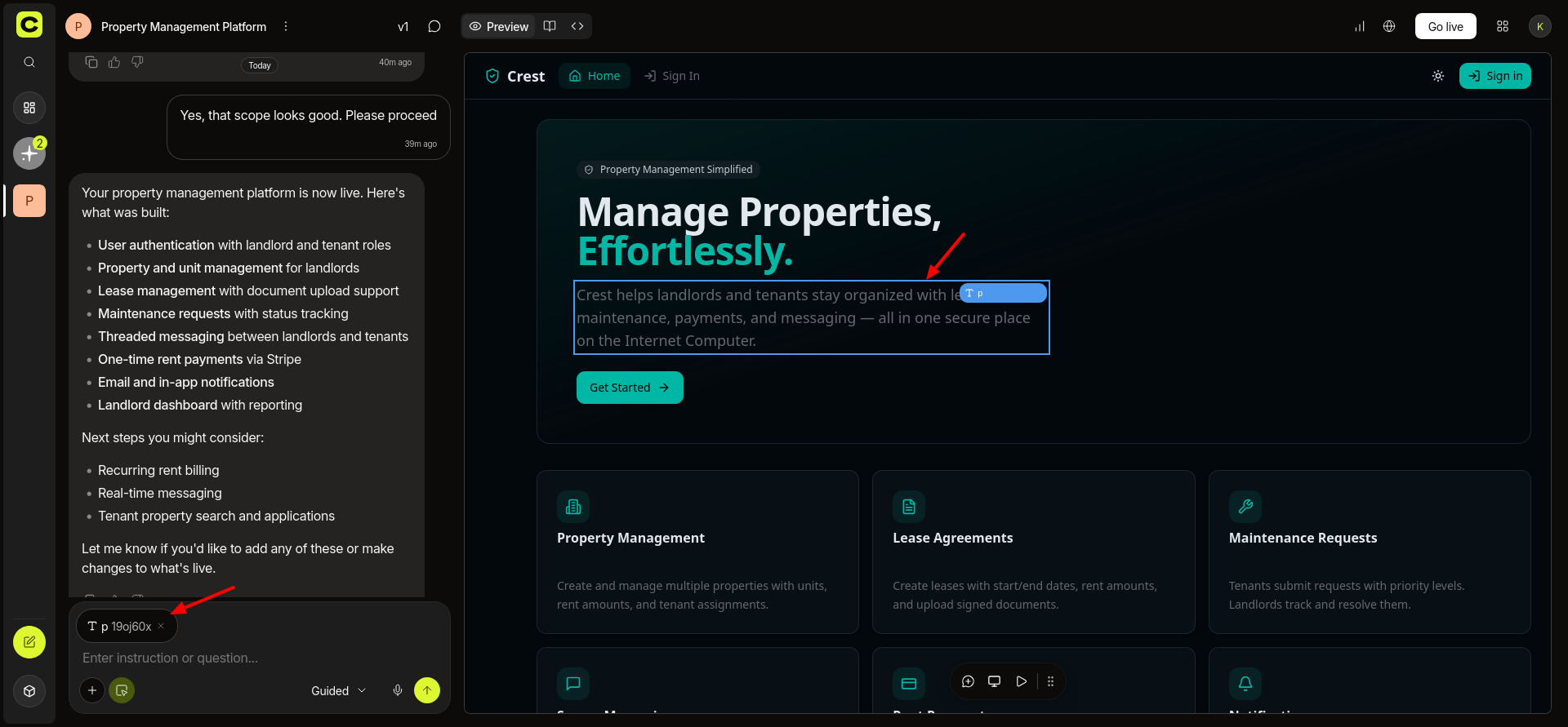 screenshot of the editor