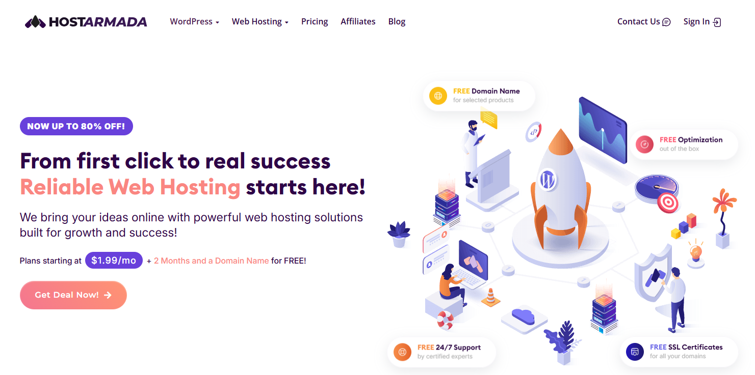 Codes promo et offres de la page HostArmada OpenClaw Hosting