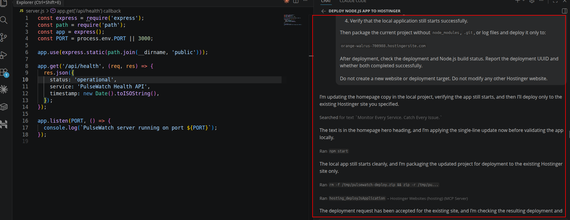 screenshot of the help article in chat