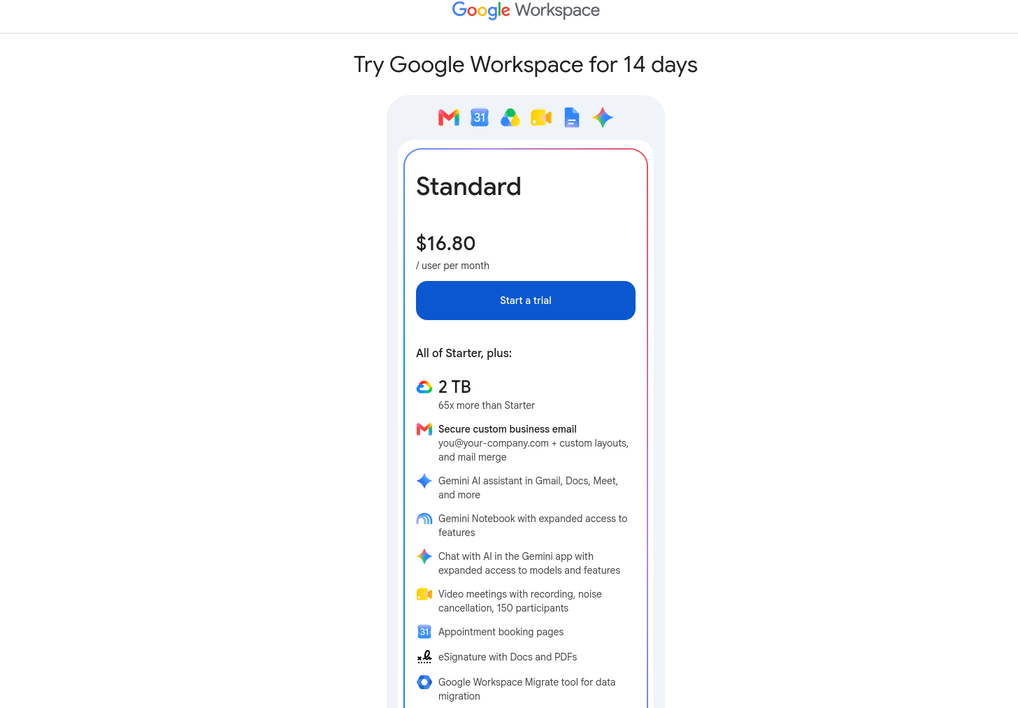 Google Workspace Flexible Plan monthly billing price at checkout