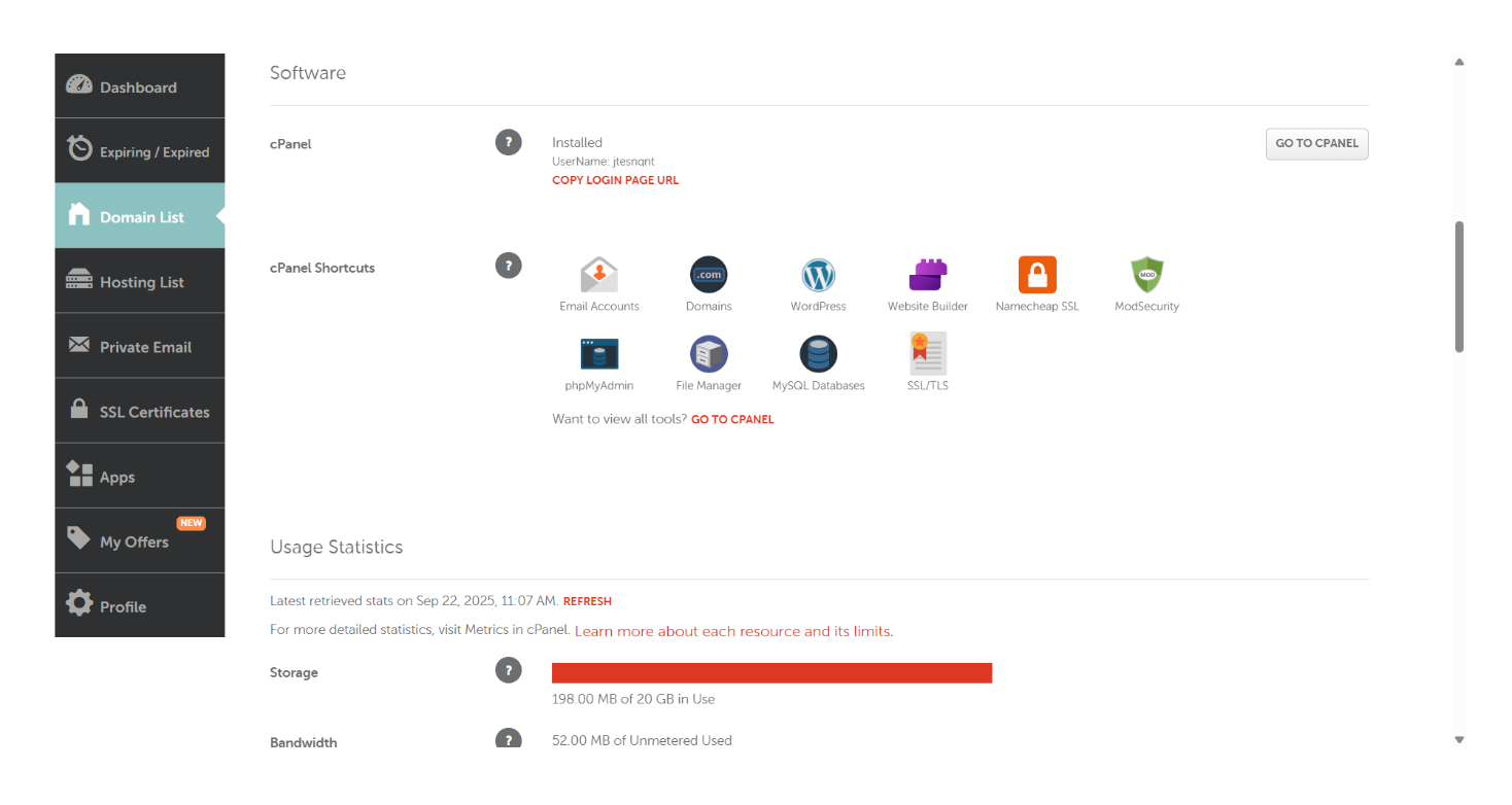 „Namecheap“ naudojimo paprastumas