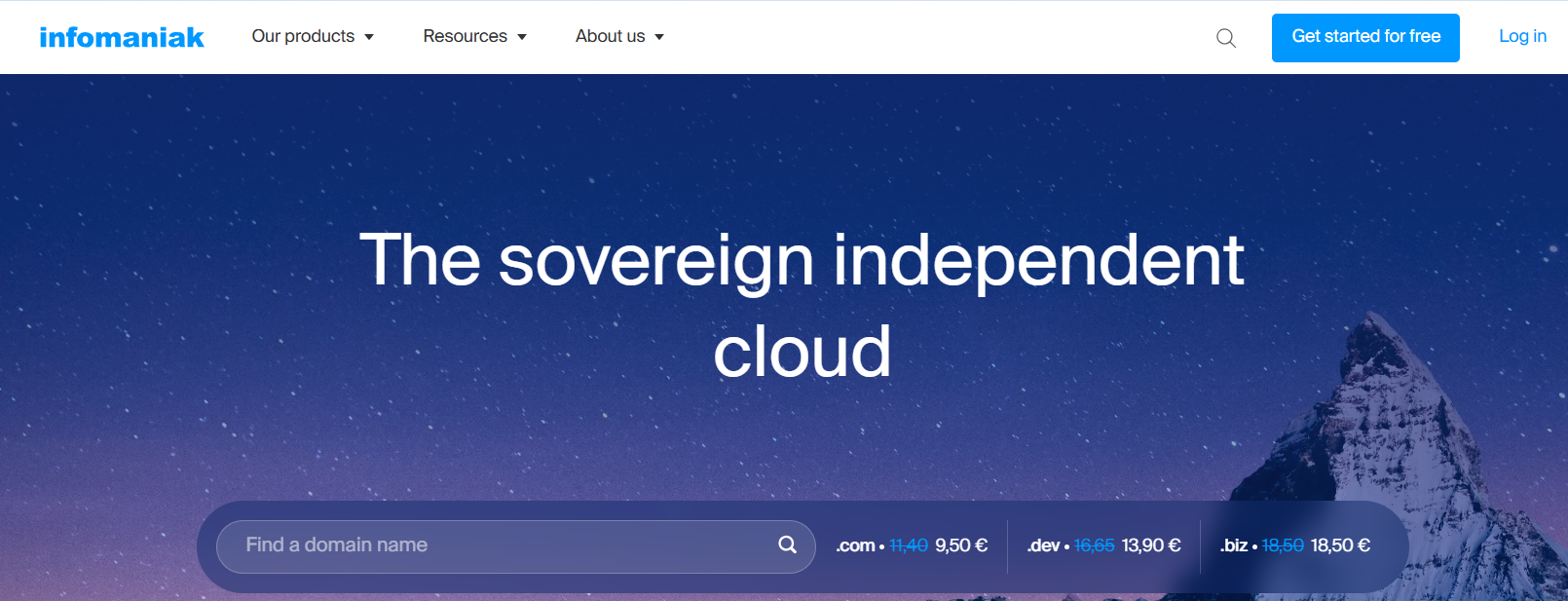 Infomaniak coupon offers page