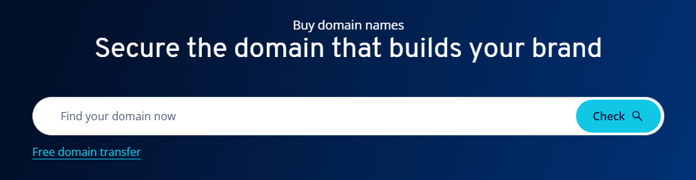 IONOS domain name availability search