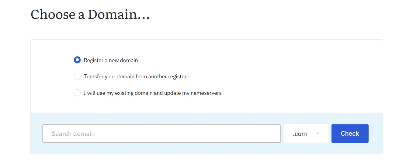 Jump.BG hosting package comparison and Order button