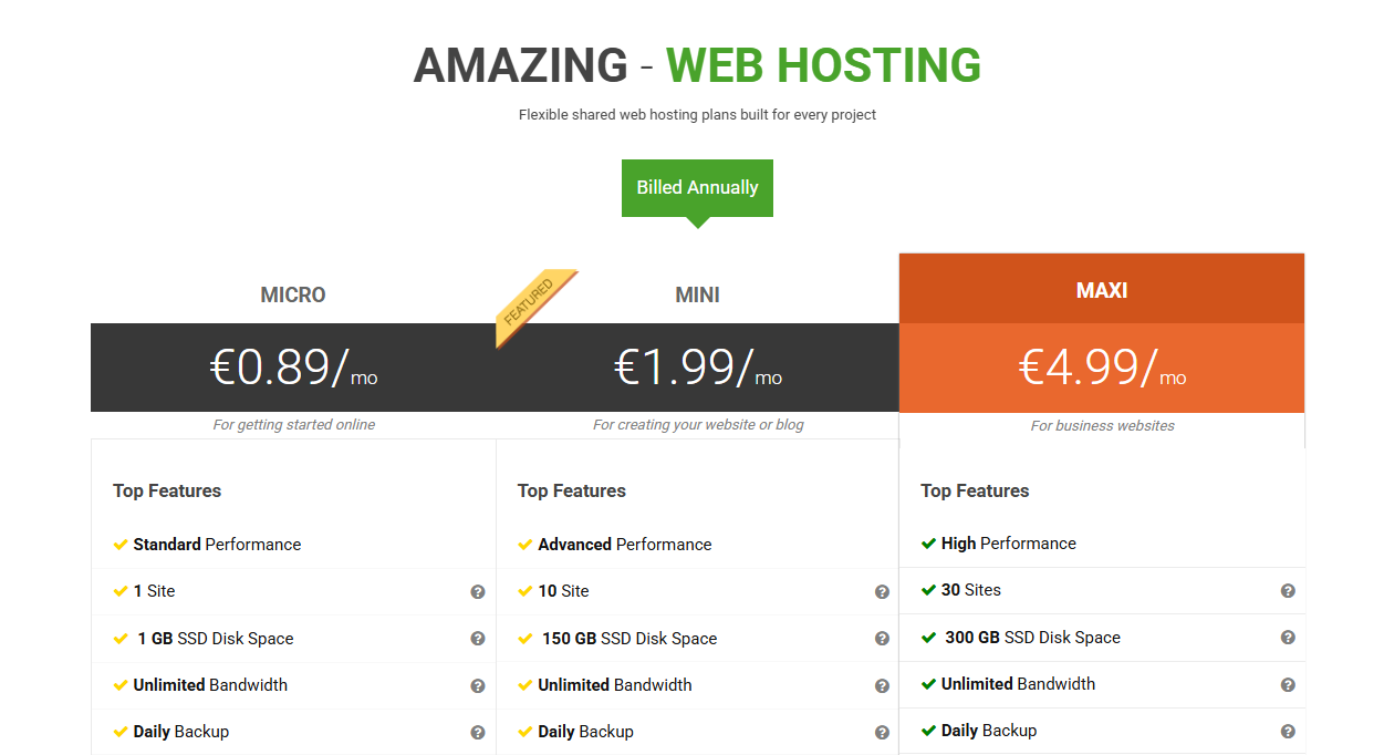 Marksystem Classic Hosting plans and purchase options