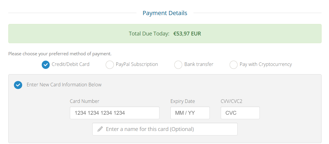 Marksystem checkout payment methods and order total