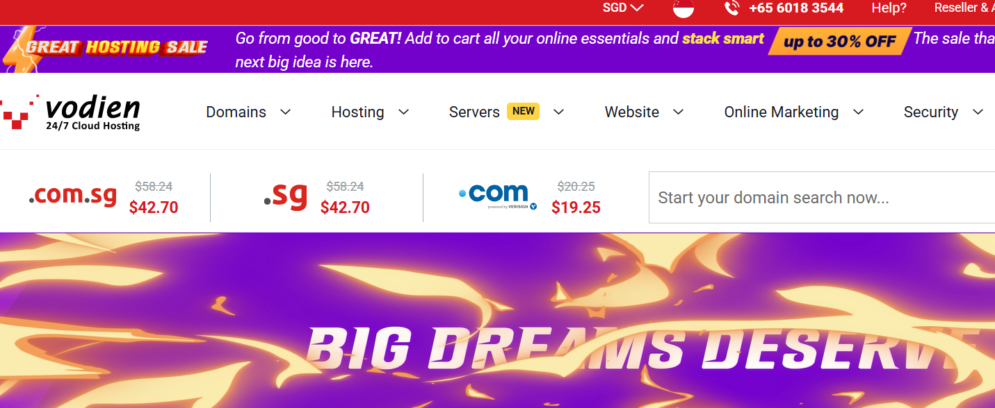 Vodien domēna kuponi un promo kodi 2026. gada jūlijam