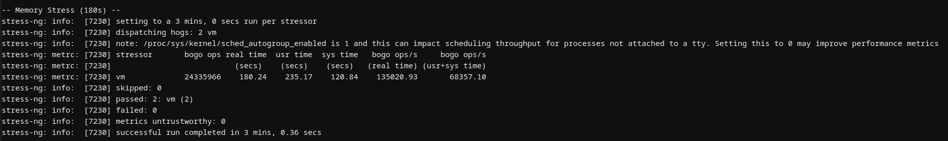 Hostinger Laravel VPS memory stress test results