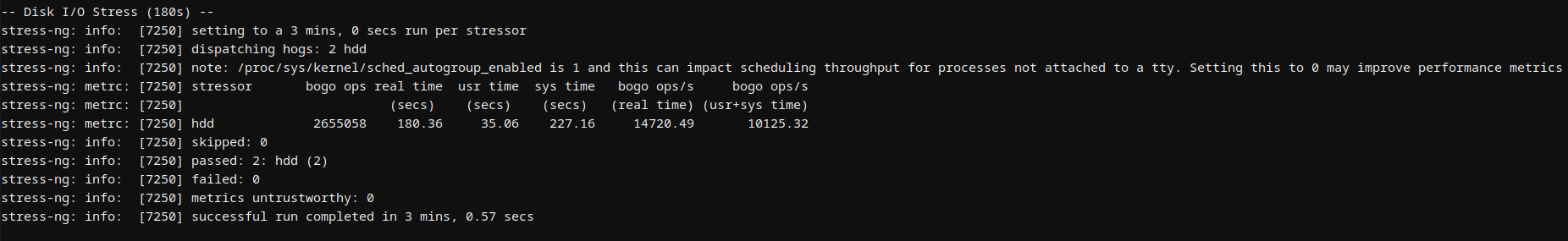 Hostinger Laravel VPS disk stress test results