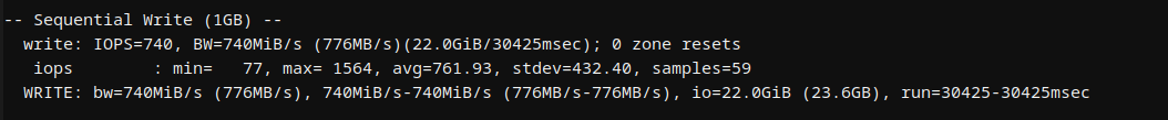 Hostinger Laravel VPS sequential disk write benchmark results
