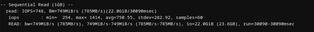 Hostinger Laravel VPS sequential disk read benchmark results