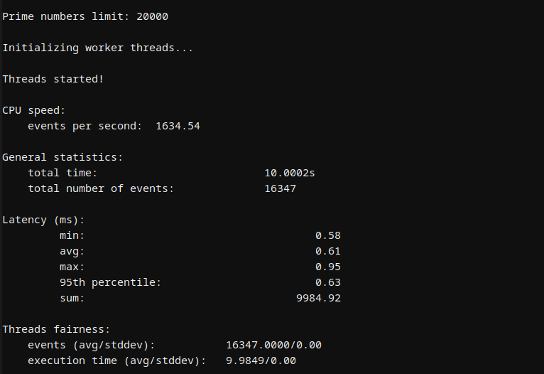 Hostinger MERN VPS single-thread CPU benchmark results