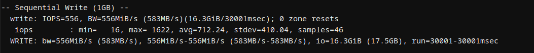 Hostinger MERN VPS sequential disk write benchmark results