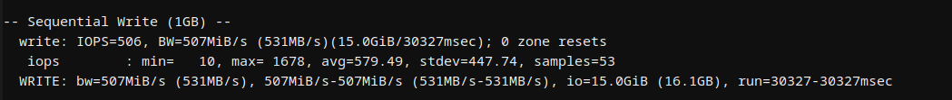 Hostinger Odoo VPS disk sequential write benchmark results