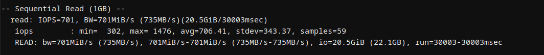 Hostinger Odoo VPS disk sequential read benchmark results
