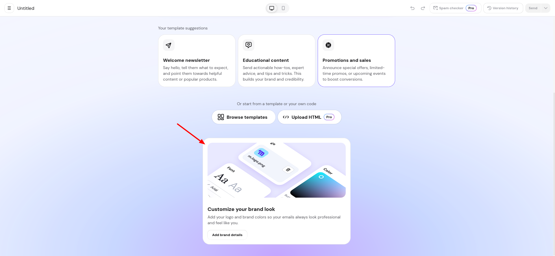 Hostinger Reach brand customization setup