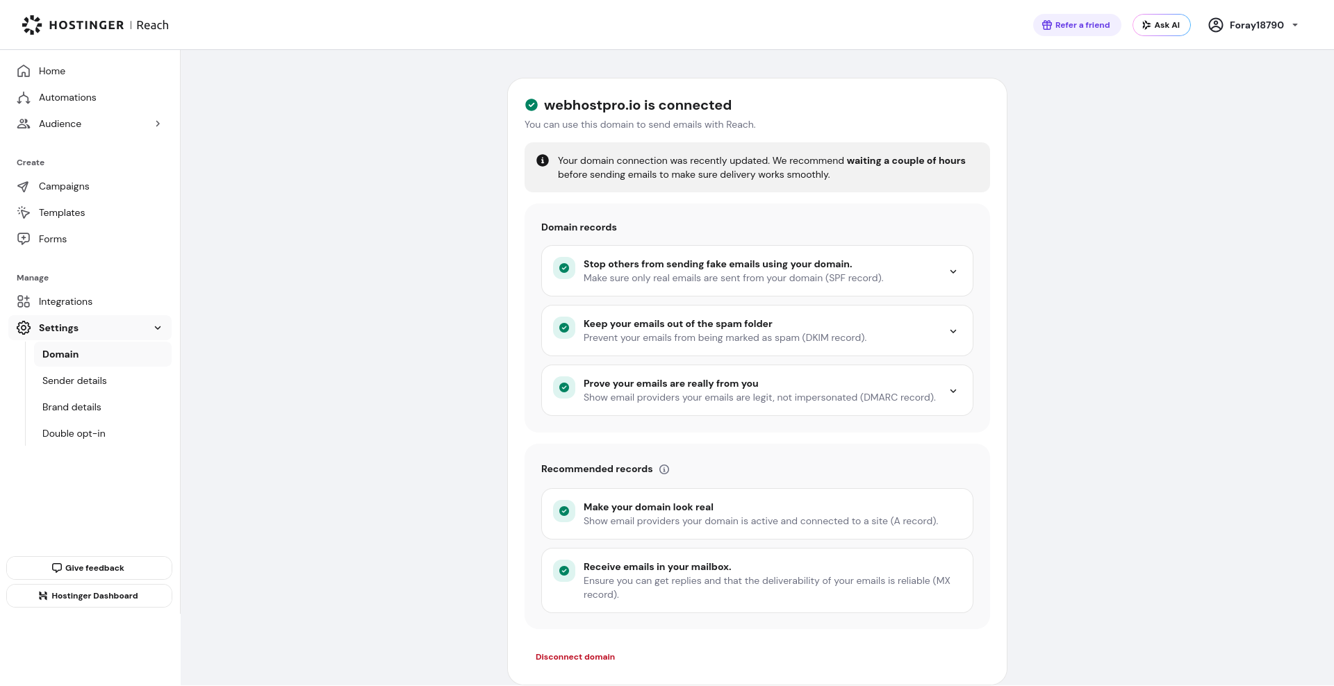 Hostinger Reach SPF DKIM and DMARC setup explanations
