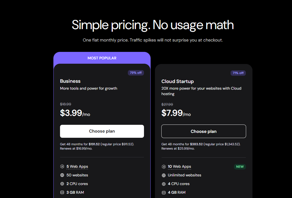 كوبونات Hostinger Web Apps Hosting